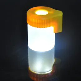 Ny Ankomst Plastglas Light-up LED Air Tight Proof Lagring Förstoringsburk Visa behållare 155ml Multi-use Plast Pill Box Bottle Case