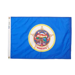 3x5ft 150x90cm Custom American Minnesota Flag National Country Digital Utskrift Gör dina egna designflaggor, Gratis frakt