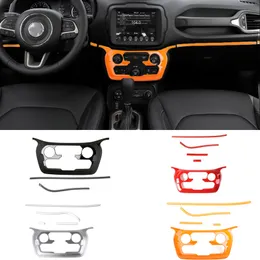 Painel de Controle do Ar Condicionado 5-Piece Set decorativa Capa Para Jeep Renegade 2018+ Car Acessórios Interior Hot Vendas de alta qualidade