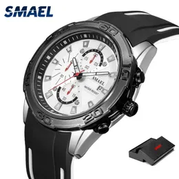 Smael Casual Sport Mens Watches Alloy Top Brand Luxury Waterfrof Watch Man ClockSL-9086ファッションラミナスウォッチギフト