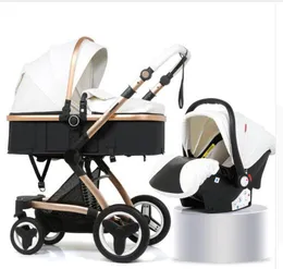 3-1 arada bebek arabası yüksek peyzaj bebek taşıma sepeti oturabilir katlanır katlanır katlanır iki yönlü bebek arabası abartılı tasarımcı marka popüler satır Sıcak kekler gibi