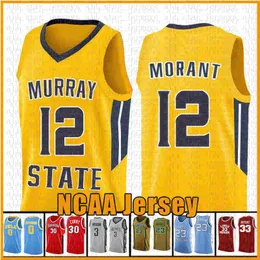 Ja 12 Morant Murray State Racers University Trikots 35 Kevin Jarrett 23 Culver Durant NCAA Colloege Basketball Jersey Stickerei Logos DSFF
