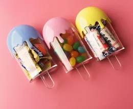 Kreative Eiscreme-Kunststoff-Süßigkeitsboxen für Babypartys, Kindergeburtstage, Geschenkboxen, Geschenkartikel, Gastgeschenke, bunte Dekorationen