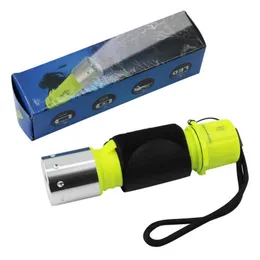Undervattens 25m Dykning Ficklampa T6 LED Torch Light 18650 Uppladdningsbar Vattentät lampa för camping Jakt Gratis DHL