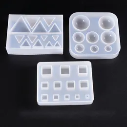 Irregular Geometry Silicone Molds Round Triangle Cube Epoxy Resin Moulds Jewelry Craft DIY Making Supplies UV Resin Moulds