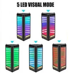 2019 Triangle Design Altoparlante Bluetooth senza fili LED Lampada Subwoofer Colorfull Deep Bass Stereo Mini Altoparlanti portatili Supporto TF card