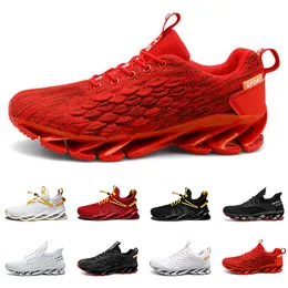 2021 Försäljning Män Running Shoes Triple Black White Red Fashion Mens Trainer Andas Runner Sport Sneakers Storlek 39-44 Fem