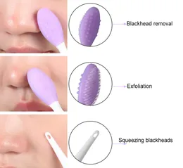 Soft Handheld Silicone Face Care Clean Brush Exfoliator Blackhead Removal Facial Cleansing Massager Brush Makeup Tools