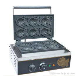 Beijamei Elektriska 6 st Liten fiskvaffelmaskin 110V 220V Taiyaki Maker Commercial Fish Cake Making Machines