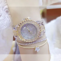 Elegant Designer Bs Guld Kvinnor Mode Klockor Lyx Diamond Montre Femme Ladies Armband Watch Kvinnor Dourado Relogio Feminino CJ191217