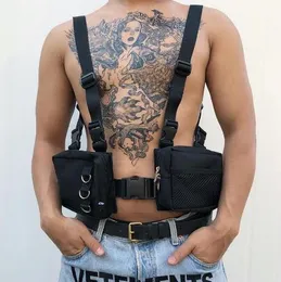 2019 New Men Tactical Vest Functional Hip-Hop Streetwear сумка Harness Chest Rig сумка унисекс Оксфорд Два Карманы Женщины талии Fanny Pack