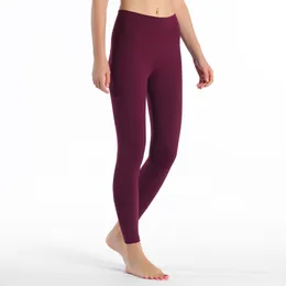 Nudo Lu lu Materiale Yoga Pants High Waist Elastico Leggings Fitness Secco rapido Abbigliamento da yoga Outfit Ladies Brand Casual Streight1