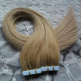 Remy Tape In Hair Adhesives PU Skin Weft Hair Extensions 100g Brasiliansk Virgin Straight Tape In Human Hair Extensions