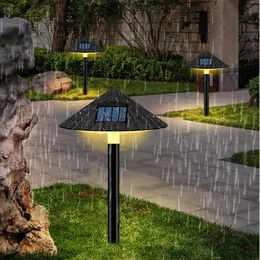 Ny Vattentät Utomhus Solar Lawn Lamp Garden Solar Spotlight Pathway Landskap Retro Solar Underground Ljusinredning för Street