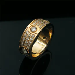 Hurtownie-Hot Gorący Ring Love Pierścionki Dla Kobiet Mężczyźni Miłośników Pierścionek Titanium Ze Stali Nierdzewnej Pełna CZ Diamond Obrączki Biżuteria z pudełkami