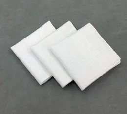 100% cotton handkerchief high quality 38cm men Square handkerchief full white men hanky pocket squares SN2701