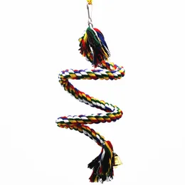 New Bird Toys Hanging Rope Toys Type For Rope Bungee Bird Bell Toy Bird for Pet Small Parrot yq01061