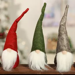 クリスマスGnome Plushデスクトップの装飾飾りのミニスピリット人形ホームバーのクリスマスサプライのための長いキャップのスピリットの装飾