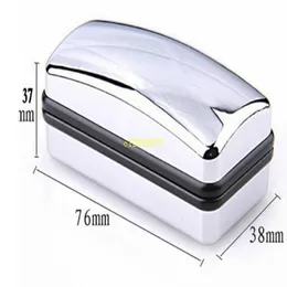 Personalised Silver Polished Chrome Satin Cufflink Boxes storage bag Engraved FREE Wedding Gift Men's Accessory Storage cases