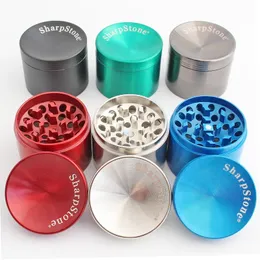Sharpstone Herb 4 Part Concave Zinc Alloy Grinders Herb Spice Crusher 40mm 50mm 55mm 63mm Metal Grinder 4 Layers Zinc Alloy for Smoking