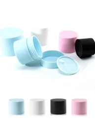 5g 15g 20g 30g 50g PP Cosmetic Cream Jars med lock Tom Lotion Container Högkvalitativ Svart Blå Rosa Vit Förpackning Flaskor JXW566