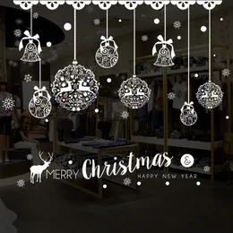 Okno Wakacje Christmas Chain Drzwi Naklejki Szkło Naklejki Boże Narodzenie Naklejki ścienne