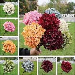 Faux Single Stem Hydrangea Flower 18.5" Length Simulation Autumn Hydrageas for Wedding Home Decorative Artificial Flowers