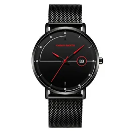 Nova pulseira de relógio de aço inoxidável 316 masculina wach estilo simples preto 4 cores movimento de quartzo relógio diário à prova d'água 40mm