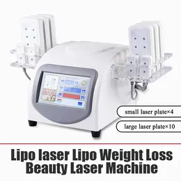 160Mw Diode Lipo Laser LLLT Fettförbränning Anti-celluliter Kroppsskulptering 14 Pads Beauty Bantning Machine Spa