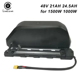 Kraftfull 2020 New Jumbo Shark Ebike Battery 48V 21AH 24.5AH med Samsung 35e 18650 Cell och 45A BMS för 1500W 1000W BAFANG MOTOR