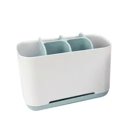 Elektrisk tandborstehållare tandkräm caddy stativ badrum arrangör case rack lagring låda skrivbord arrangör