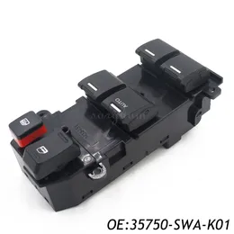 Högkvalitativ 35750-SWA-K01 Elkraftfönster Kontroll Master Switch för Honda