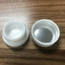 Gıda Sınıfı Ambalaj Şişesi 9ml Premium Beyaz Cam Konsantresi Kavan Cap ile Jar Balmumu Konteyneri