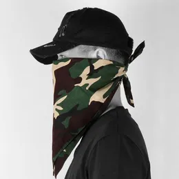 Chegada de algodão macio camuflagem cabeça bandanas estilo camuflagem multpuroeei toalha quadrada para homens e mulheres m011c