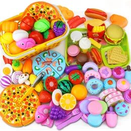 31st Cutting Frukt Vegetabilisk Mat Pretend Spela Do House Toy Barnkök Kawaii Educational Leksaker Gåva till Girl Kids