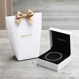 Merci Wrap Gift Bag Wedding Birthiday Party Favours Bags Handmade Item Bag Candy Jewelry Necktie Packaging Foldable Box