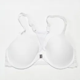 YANDW Women Bra Sexy Underwire Unpaaded Front Closure Bras For