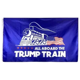 3x5 FT Trump Train Flag Price Wholesale Polyester Flying Hanging USA President Election Banners Train