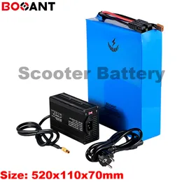 Batteria scooter elettrico 14S 52V 35Ah 40Ah per Sanyo 18650 51.8V 3000w bici al litio con caricabatterie 5A 70Amps BMS