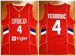 Milos Teodosic #4 Serbia Srbija National Basketball Jersey ed Numero personalizzato Nome Maglie di qualsiasi dimensione XXS-6XL Vest NCAA