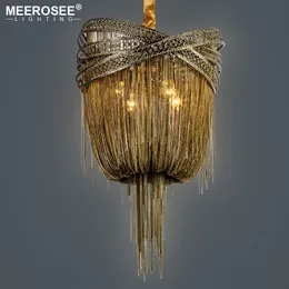 Бронзовые современные подвесные светильники алюминиевые люстры крытый освещение итальянские кисточки дизайн цепь lustres подвесной светильник для гостиной фойе