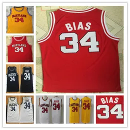 1985 Maryland Terps College Basketball Jerseys Vintage Len Bias Northwestern Wildcats High School Stitched Mens Syrts S-XXL