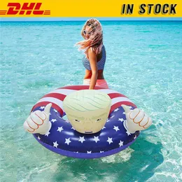 DHL Shipping ! Swimming Buoy In Stock Creative PVC Trump Swimming Ring Inflatable Floats Thicken Pool Float for Adults Kids FY6078