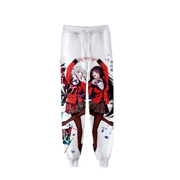 Japan Anime Kakegurui 3d Joggers Pants Mężczyźni kobiety swobodne spodnie Hip Hopowe spodnie dresowe Jabami Yumeko Cosplay Costumes2252