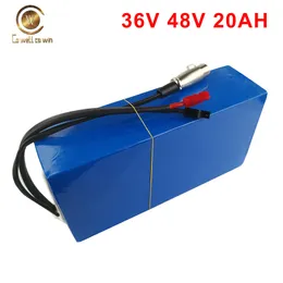 Elektryczna bateria rowerowa 48 V 36V 20AH Baterie rowerowe Pack wodoodporny PVC z ładowarką 2.5A do silnika górskiego