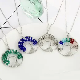 Design mody Wysokiej jakości ręcznie robione wielokolorowe kolory Kryształ życia Naszyjnik wisiorek na sprzedaż
