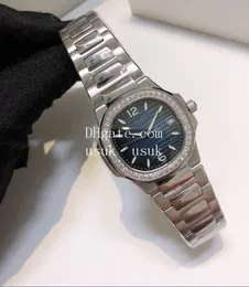 8 Style New Arrival 7010 VK Quartz Women's Watch 32.5mm Diamond Bezel Blue 3ATM Waterproof 316L Steel Sapphire Luminous Ladies Watches