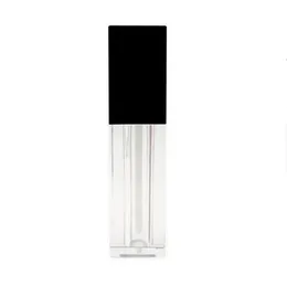 キャップの透明な黒い白い化粧品のサンプル容器の光沢のないチューブが付いているリップグロスの空のチューブDIYの口紅のびんの唇の容器
