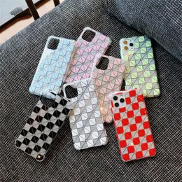 Luksusowa Glitter Lattice Anti-Fall TPU Soft Cover Case Telefon dla iPhone 11 Pro Max 6 7 8 Plus X XS XS MAX Clear Soft Cover