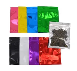 New 200pcs 7.5*10cm Colorful Zipper Lock Aluminum Foil Packaging Bag Resealable for Zip Food Grocery Storage Lock Mylar Packing Retail Pouch